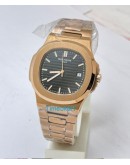 Patek Philippe Nautilus Automatic Rose Gold Black Swiss Automatic Watch