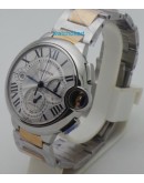 Cartier Ballon Bleu De Chronograph Dual Tone Swiss ETA Valjoux 7750 Movement Watch