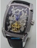 Parmigiani Fleurier: Kalpa XL Tourbillon Skeliton Black Diamnod Swiss Automatic Watch