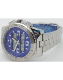 Breitling Aerospace Analog Digital Stainless Blue Watch