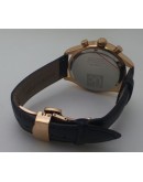 G C GUESS Collection Black Leather Strap Watch