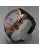 G C GUESS Collection White Dial Leather Strap Watch