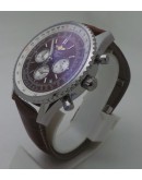 Breitling Navitimer Chrono Brown Leather Strap Watch