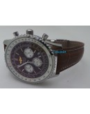 Breitling Navitimer Chrono Brown Leather Strap Watch