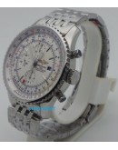 Breitling Navitimer Gmt White Swiss ETA Valjoux 7750 Automatic Watch