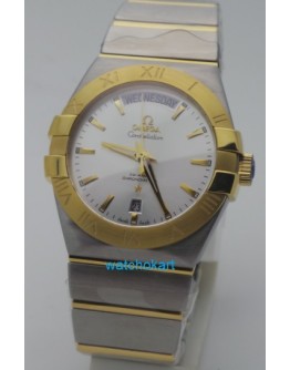 Omega Constellation Double Eagle DAY-DATE Gold Bezel 
