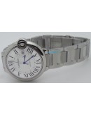 Cartier Ballon Bleu de Steel Swiss ETA Valjoux 7750 Movement Watch