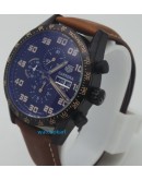 TAG HEUER CARRERA CALIBRE 16 DAY DATE  LEATHER STRAP BLACK WATCH