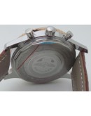 Breitling Navitimer Chrono Leather Strap White Watch