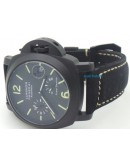 Panerai Power Reserve Black Swiss Automatic Mens Watch