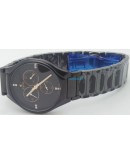Rado Centrix Jubile Ceramic Full Black Diamond Markers with Black Dial Watch
