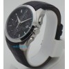 Tissot Couturier Chronograph Black Steel Leather Strap Watch