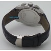 Tissot Couturier Chronograph Black Steel Leather Strap Watch