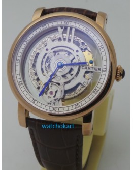Cartier Rotonde De Cartier Astrotourbillon White Skeleton Swiss Automatic Watch