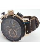 U BOAT U51 Italiano Fontana Black Gold Watch