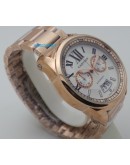 Cartier Calibre De Cartier Chronograph White Rose Gold Watch