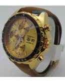 TAG Heuer Calibre 16 Formula 1 Leather Strap Gold Watch