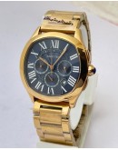 Cartier Drive De Cartier Choronograph Rose Gold Blue Watch