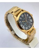 Cartier Drive De Cartier Choronograph Rose Gold Blue Watch