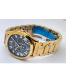 Cartier Drive De Cartier Choronograph Rose Gold Blue Watch