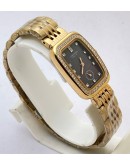 Longines Elegance Symphonette Diamond Bezel Black Ladies Watch