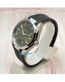 OMEGA SEAMASTER AQUA TERRA GREY RUBBER STRAP SWISS AUTOMATIC WATCH