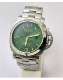 Panerai Marina Green Steel Bracelet Swiss ETA Automatic Watch