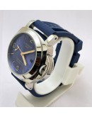 Panerai GMT Blue Rubber Strap Swiss Automatic Watch