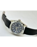 Rolex Sky Dweller Steel Black Rubber Strap Swiss ETA Automatic Watch