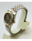 Rolex Datejust Stick Marker Brown Dual Tone Swiss Automatic Ladies Watch