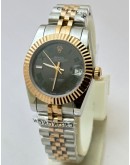 Rolex Datejust Stick Marker Grey Dual Tone Swiss Automatic Ladies Watch