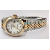 Rolex Date Just Mother Of Pearl White Swiss Automatic Watch