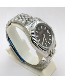 Rolex Date-Just Stick Mark Grey Steel Swiss Automatic Watch