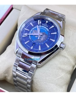 OMEGA SEAMASTER AQUA TERA WORLD TIME BLUE STEEL