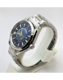 OMEGA SEAMASTER AQUA TERA WORLD TIME BLUE STEEL SWISS AUTOMATIC WATCH