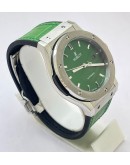 Hublot Vendom Classic Green Leather Strap Swiss Automatic Watch