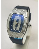 Richard Mille Diamond Limited Edition Steel Ladies SWISS ETA 7750 Valjoux Movement Watch