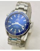 Omega Seamaster Planet Ocean Blue SWISS ETA 2250 Valjoux Automatic Watch
