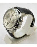 Tag Heuer Grand Carrera Calibre 17 Leather Strap White Swiss ETA 7750 Valjoux Movement Automatic Watch