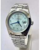 Rolex Day-Date Arabic Dial Ice Blue Automatic Watch