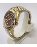 Rolex Day-Date Red Golden Swiss Automatic Watch