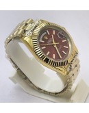 Rolex Day-Date Red Golden Swiss Automatic Watch