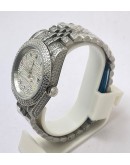 Rolex Day-Date Diamond Steel Swiss ETA 7750 Valjoux Automatic Movement Watch