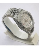 Rolex Day-Date Diamond Steel Swiss ETA 7750 Valjoux Automatic Movement Watch