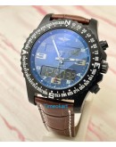 Breitling Cockpit Blue B50 Leather Strap Watch