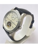 Jaeger Lecoultre Master Dual Time Diamond Bezel Swiss Automatic Watch