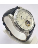 Jaeger Lecoultre Master Dual Time Diamond Bezel Swiss Automatic Watch