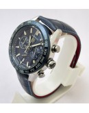 Tag Heuer Carrera Sport Chronograph Blue Leather Strap Watch