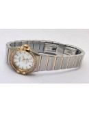 Omega Constellation Stick Mark Mother Of Pearl Diamond Bezel Ladies Watch