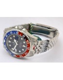 Rolex GMT Master ii Pepsi Jubilee Bracelet Swiss ETA 3285 Valjoux Movement Watch